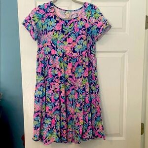 Lilly Pulitzer Pink and Purple Crew Neck Sundress